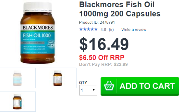 Blackmores Fish Oil 1000mg 200 Capsules