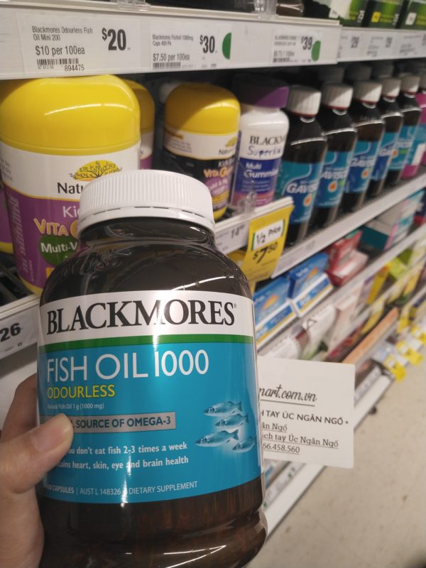 Dầu cá Blackmores fish oil 1000 mg 200 viên