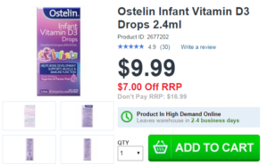 Vitamin D3 Drops Ostelin cho trẻ từ sơ sinh đến 12 tuổi