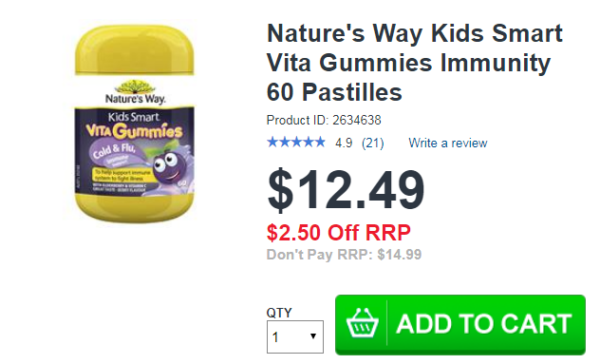 Nature Way kids smart Vita Gummies Immunity 60 pastilles