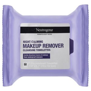 Khăn tẩy trang Neutrogena Night Calming Makeup Remover Cleansing Towelettes Wipes 25 miếng