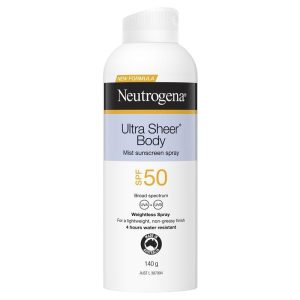 Xịt chống nắng Neutrogena Ultra Sheer Body Mist SPF 50 140g