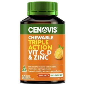 Viên nhai Cenovis Triple Action Vit CD & Zinc 60 viên