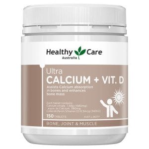 Viên uống bổ sung Canxi và Vitamin D Healthy Care Ultra Calcium Plus 150 viên