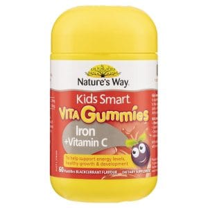 Kẹo dẻo bổ sung sắt và vitamin C Nature's Way Kids Smart Vita Gummies 60 viên