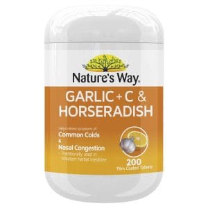 Viên uống Nature's Way Garlic + C & Horseradish 200 viên