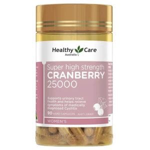 Viên uống Cranberry 25000mg Healthy Care, duy trì sức khỏe thận và đường tiết niệu, 90 viên