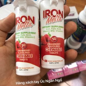 Iron Melts - Viên Bổ Sung Sắt, Acid Folic, Vitamin B12 Và Vitamin C, 50 viên