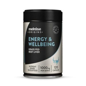 Gan bò ăn cỏ Melrose Origins Energy & Wellbeing 120 viên nang