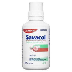 Nước súc miệng sát khuẩn không cồn Colgate Savacol 300ml