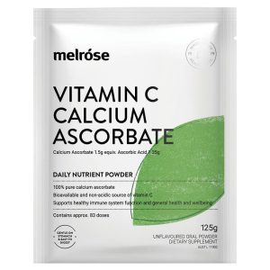 Bột Vitamin C + Canxi Ascorbate Melrose 125g