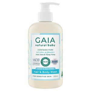 Sữa tắm và gội đầu Gaia Natural Baby 500ml