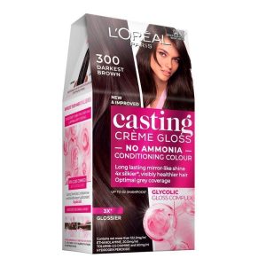 Thuốc nhuộm tóc bán vĩnh viễn L'Oreal Paris Casting Creme Gloss - 300 Darkest Brown (Không chứa Amoniac)