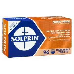 Viên nén tan trong nước giảm đau và hạ sốt Solprin 300mg Aspirin 96 viên