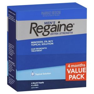 Thuốc mọc tóc Regaine Men's Extra Strength Minoxidil 4 gói x 60ml