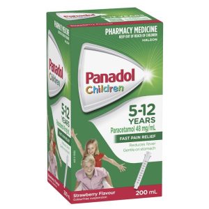Panadol dạng hỗn dịch giảm sốt và đau cho trẻ em từ 5-12 tuổi hương dâu 200ml