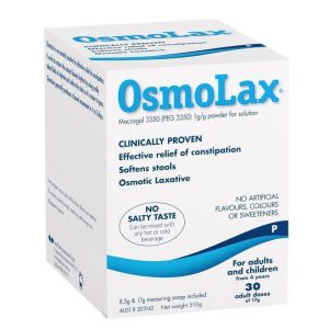 Bột nhuận tràng OsmoLax 30 liều 510g - Giảm táo bón Macrogol không có vị mặn - không hương vị và không muối