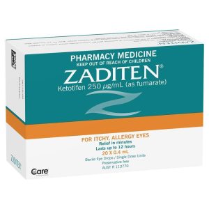 Thuốc nhỏ mắt Zaditen 0 -025% Liều đơn 0 -4ml 20 đơn vị liều đơn