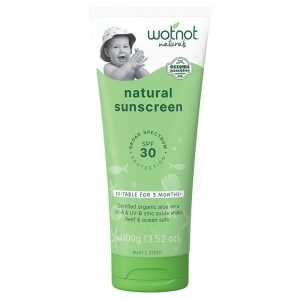Kem chống nắng kẽm tự nhiên cho bé Wotnot SPF 30+ 100g